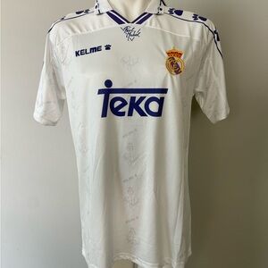 Raul Real Madrid Soccer New Men’s Retro Vintage Home Soccer Jersey